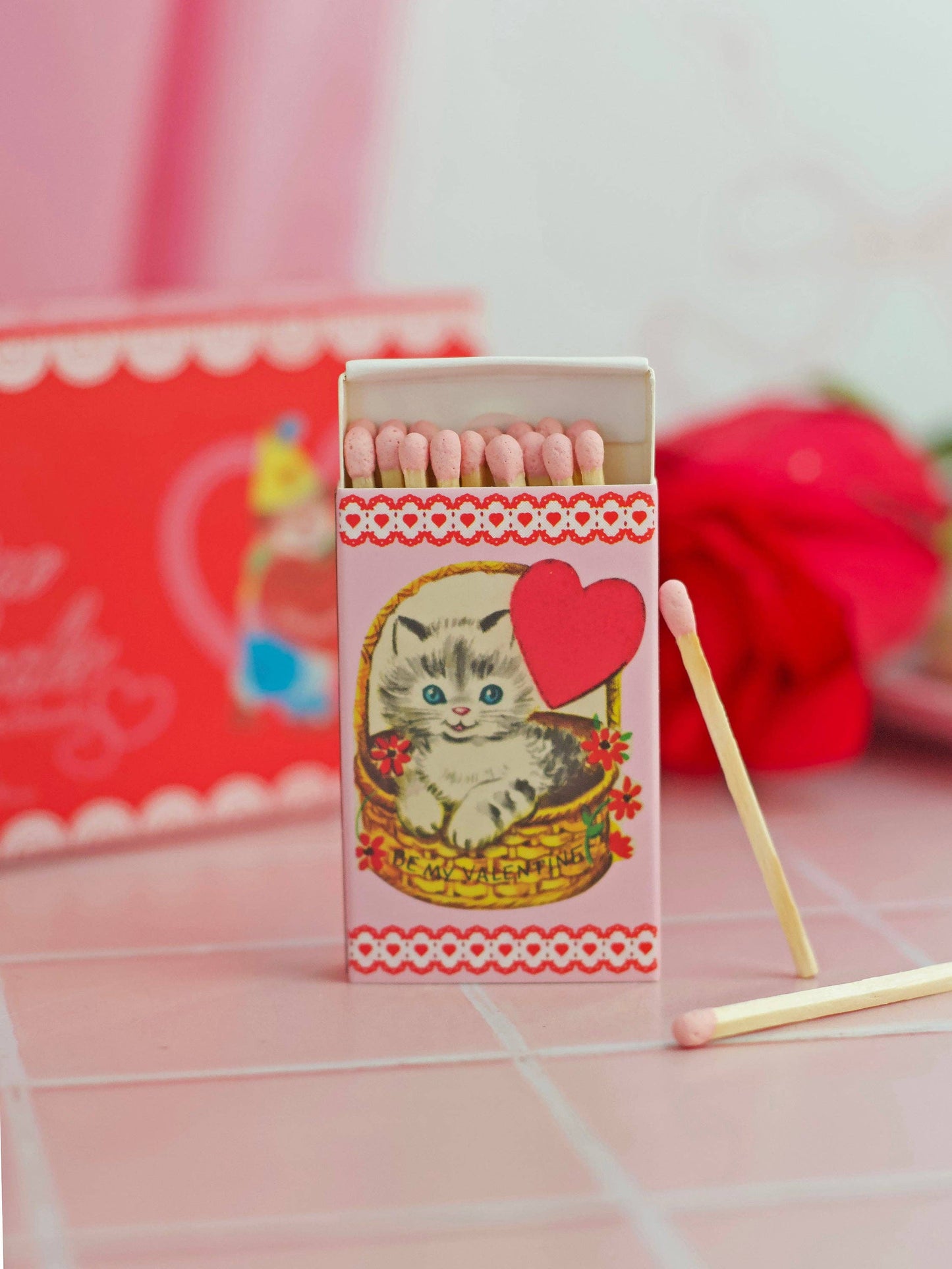 Vintage Valentine's Day Matches