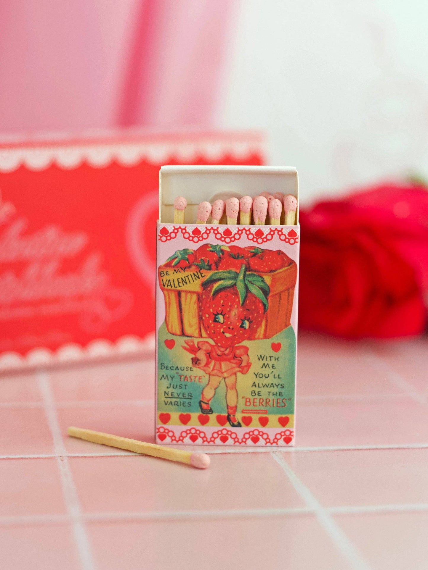 Vintage Valentine's Day Matches