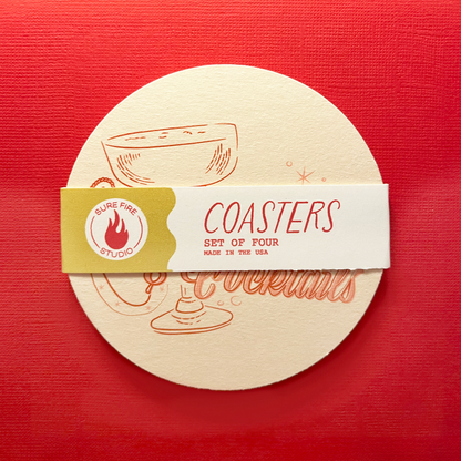 "Cowgirls & Cocktails" Coasters