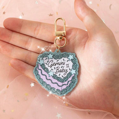 Zodiac Vintage Cake Keychain