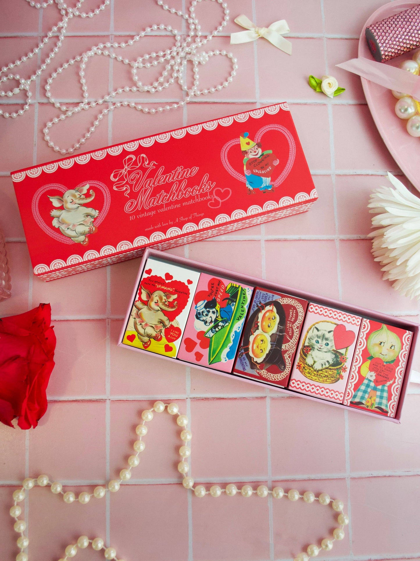 Vintage Valentine's Day Matches