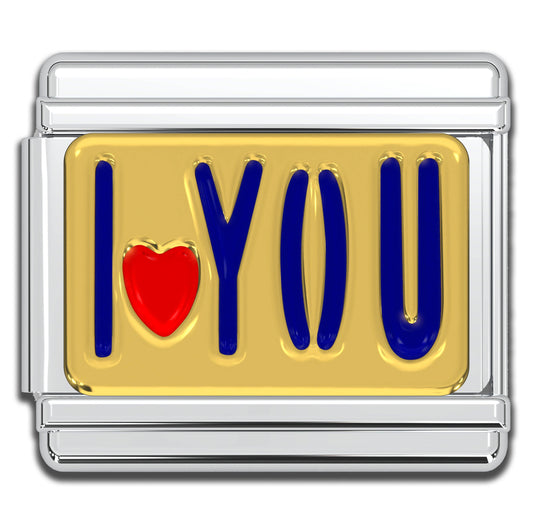 "I <3 You" Italian Charm