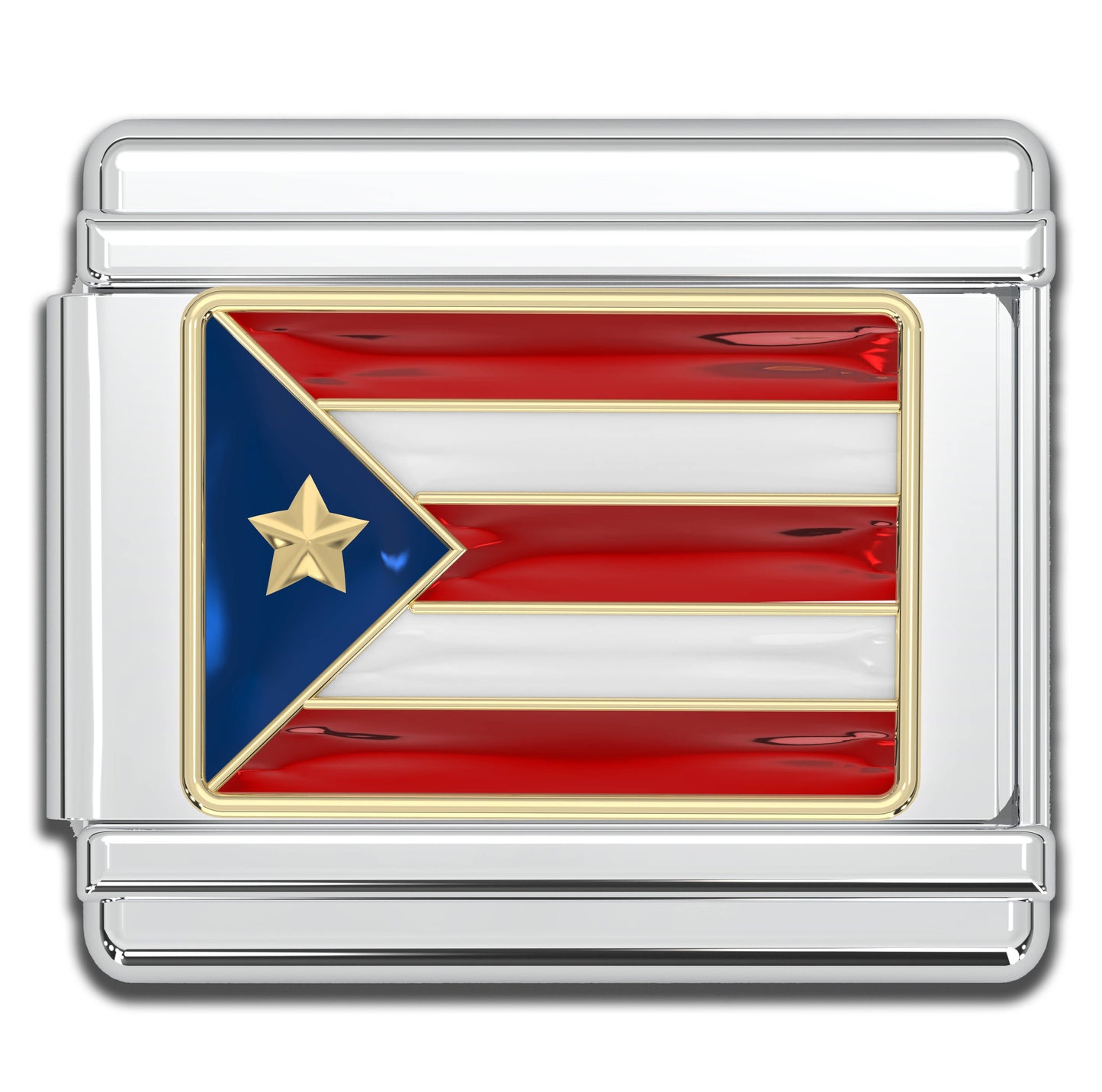 Puerto Rico Flag Italian Charm