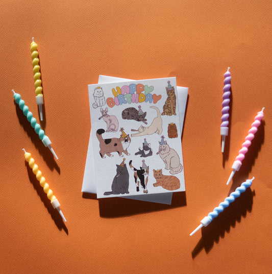 Cats Happy Birthday Card