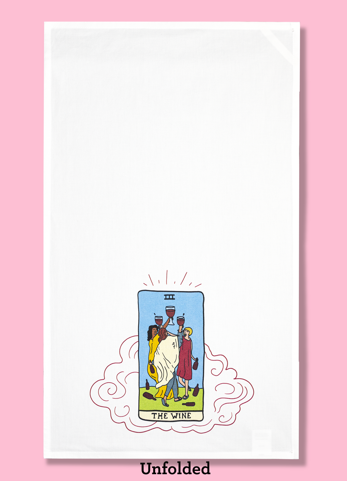 "The Wine" Kitchen Tarot Dishtowel