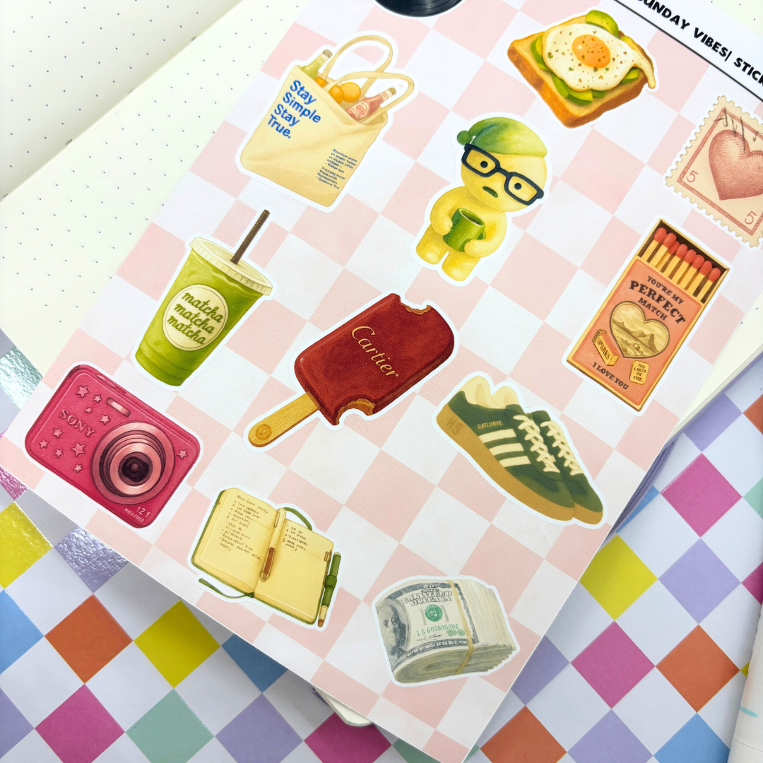 Sunday Vibes Sticker Sheet