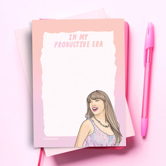 Productive Era Taylor Swift Funny Notepad