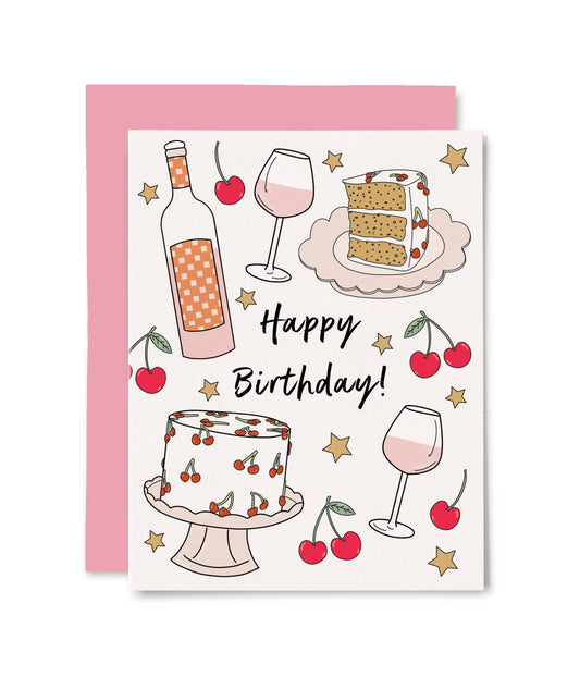 Birthday Cherries Birthday Card