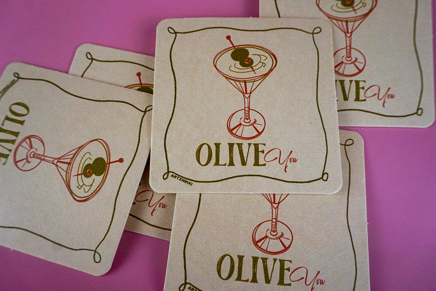 Dirty Martini Coasters