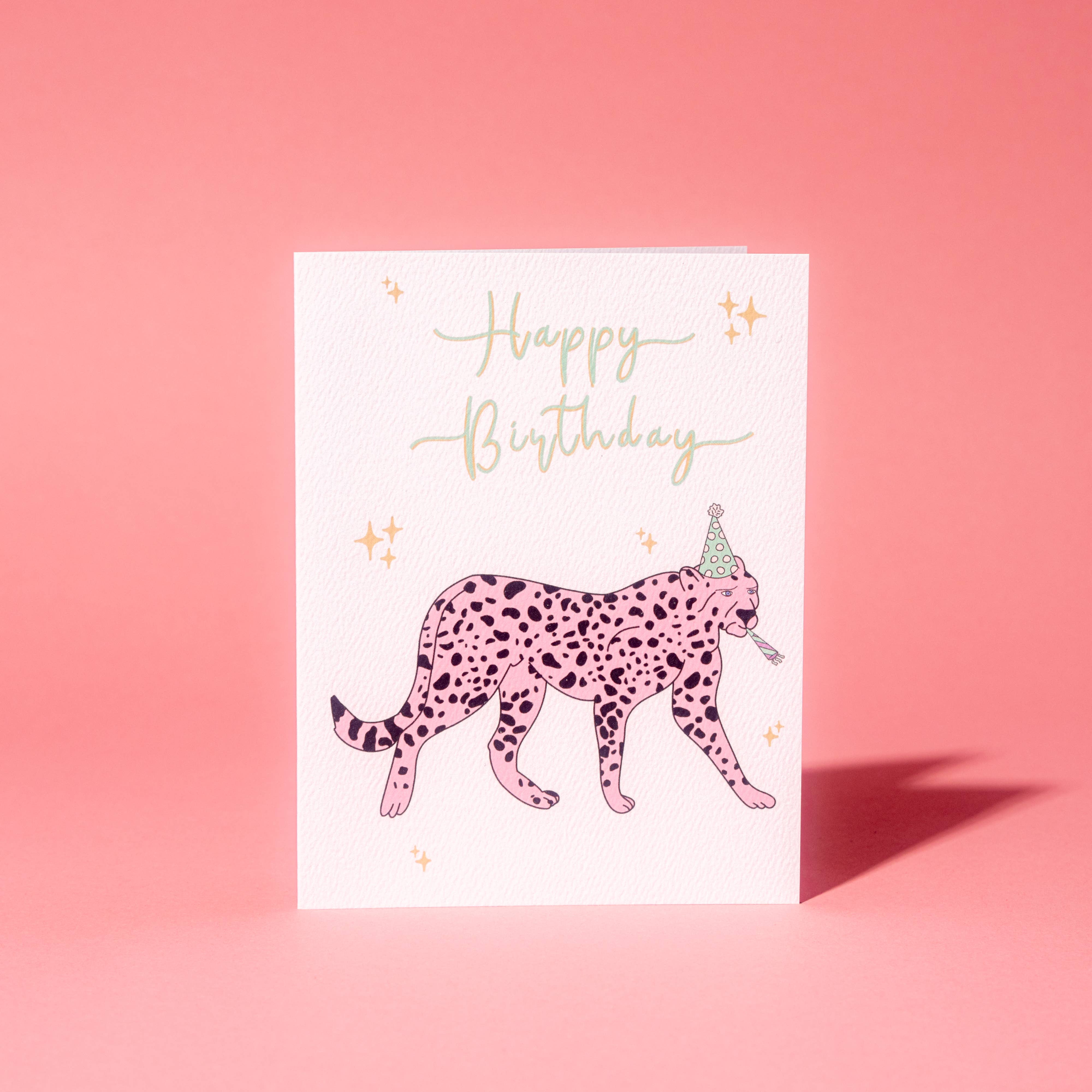 Cheetah/Leopard Pink Happy Birthday EZ Set Yard Cards - Full deals Sheet 48” by 96” UV Printed