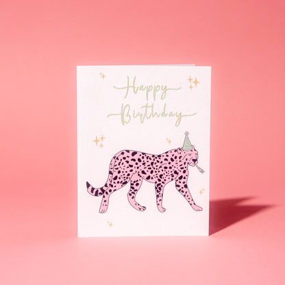 Birthday Leopard Greeting Card