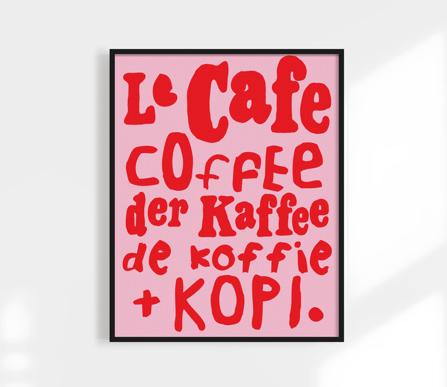 Le Cafe Coffee Colorful Kitchen Wall Art Print