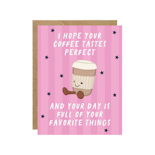 Perfect Latte Jellycat Birthday Card