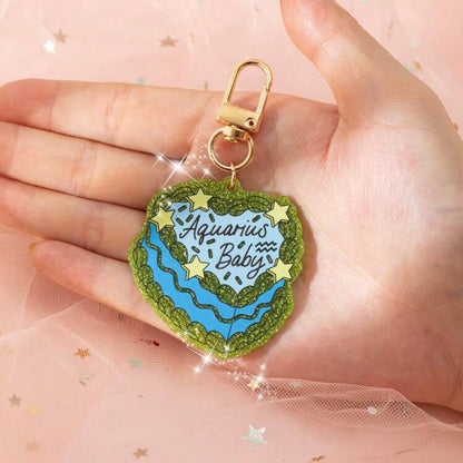 Zodiac Vintage Cake Keychain