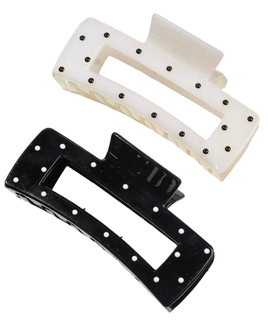 Polka Dot Acrylic Claw Clip