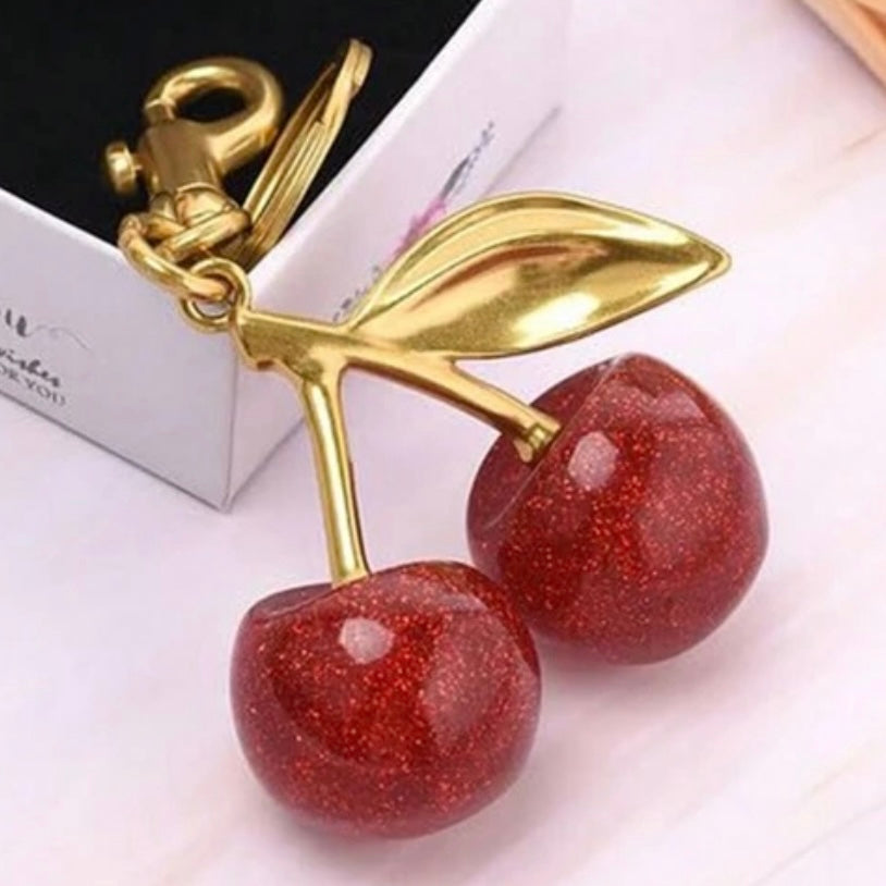 Jumbo Cherries Keychain