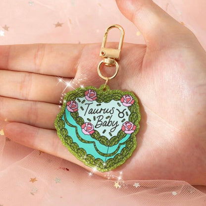 Zodiac Vintage Cake Keychain