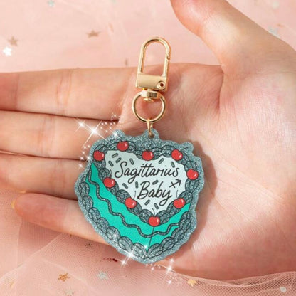 Zodiac Vintage Cake Keychain