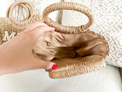 Bride Boho Straw Bag