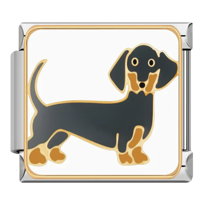 Black Dachshund Italian Charm