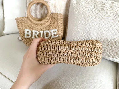 Bride Boho Straw Bag