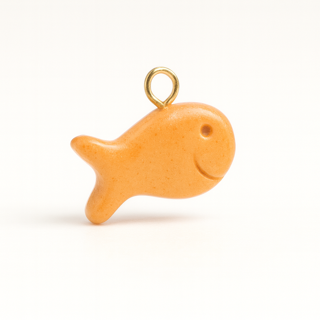 Handmade Goldfish Cracker Charm