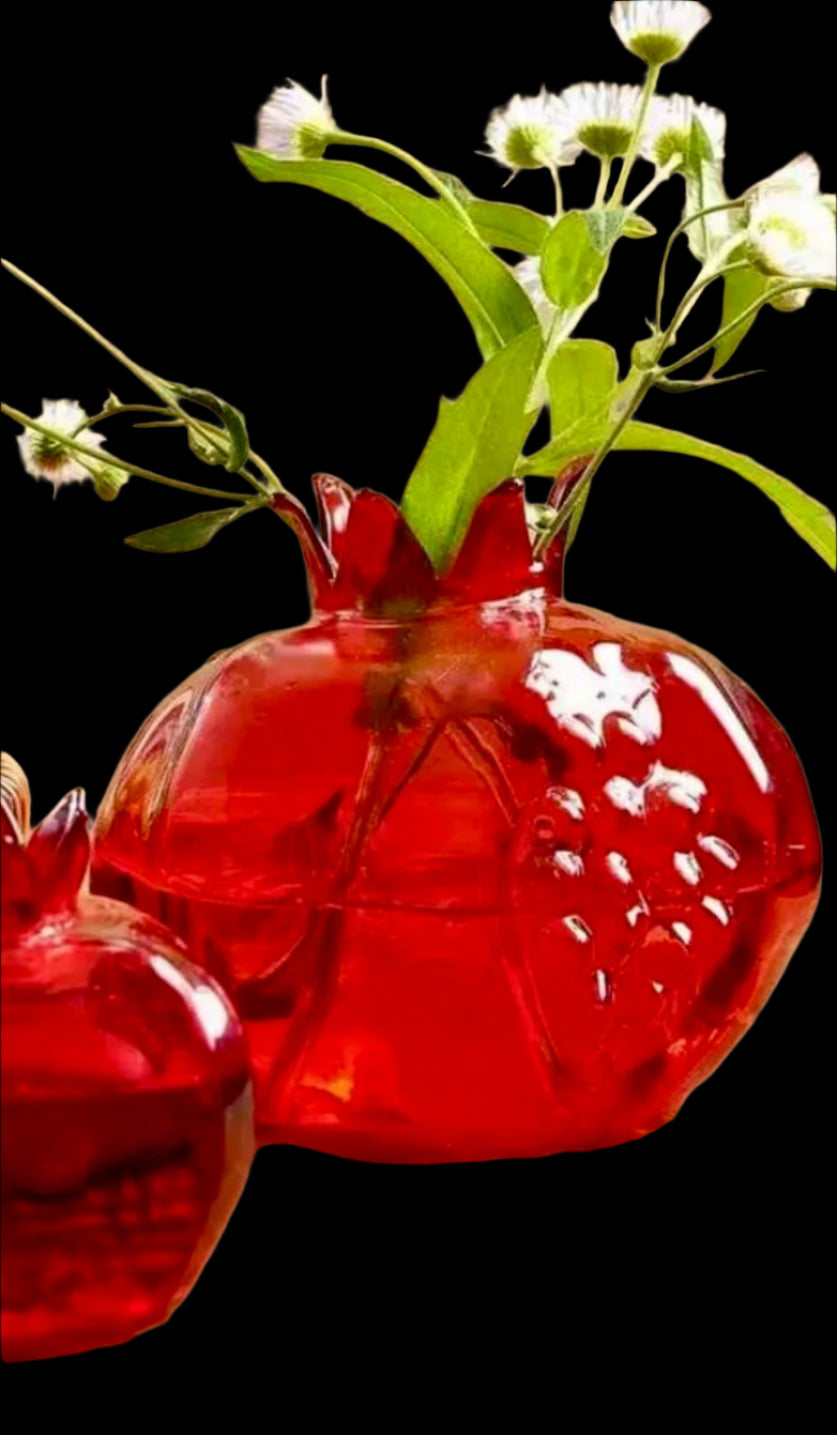 Glass Pomegranate Vase