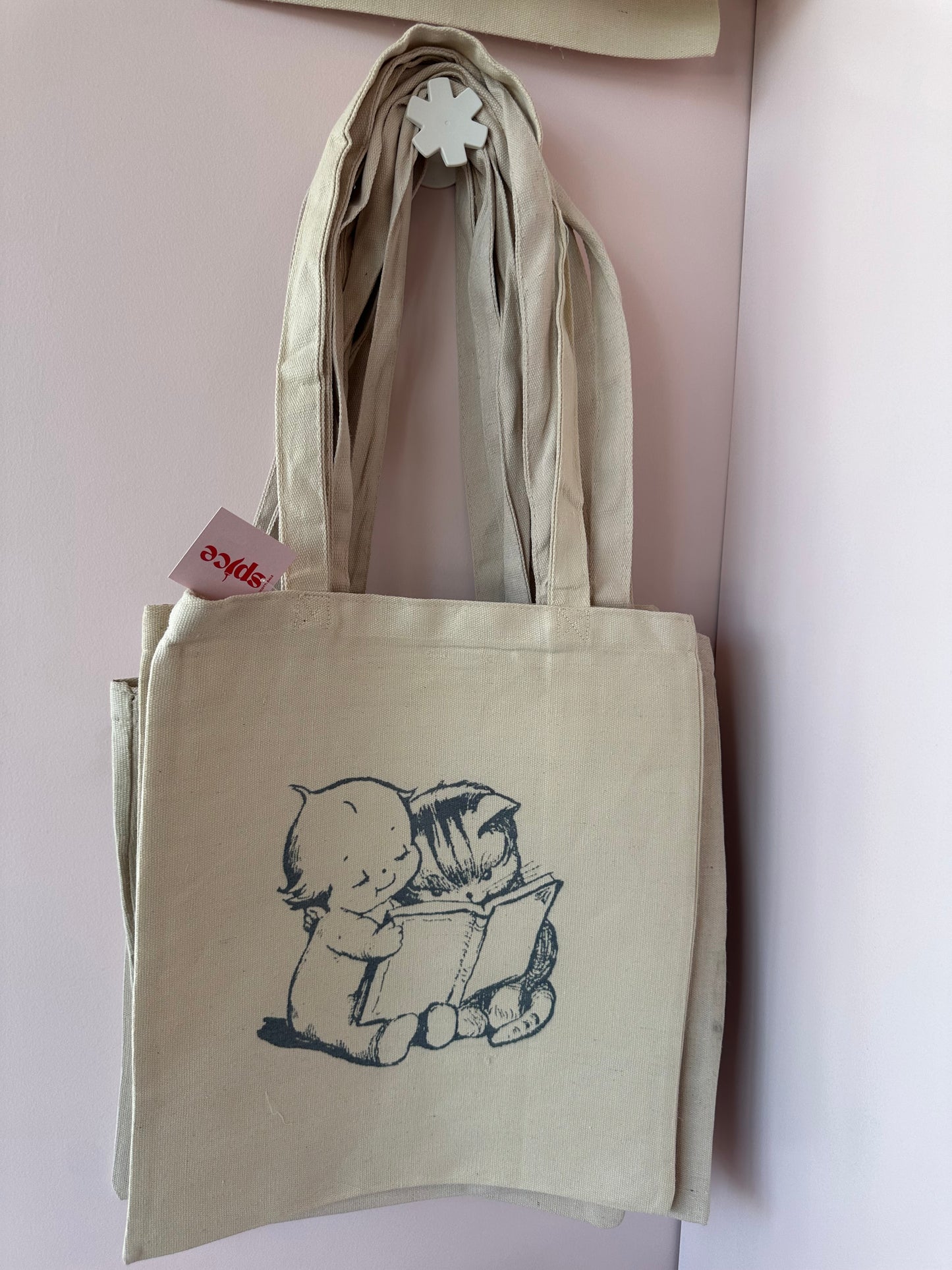 Kewipie Baby and Kitten Book Tote Bag