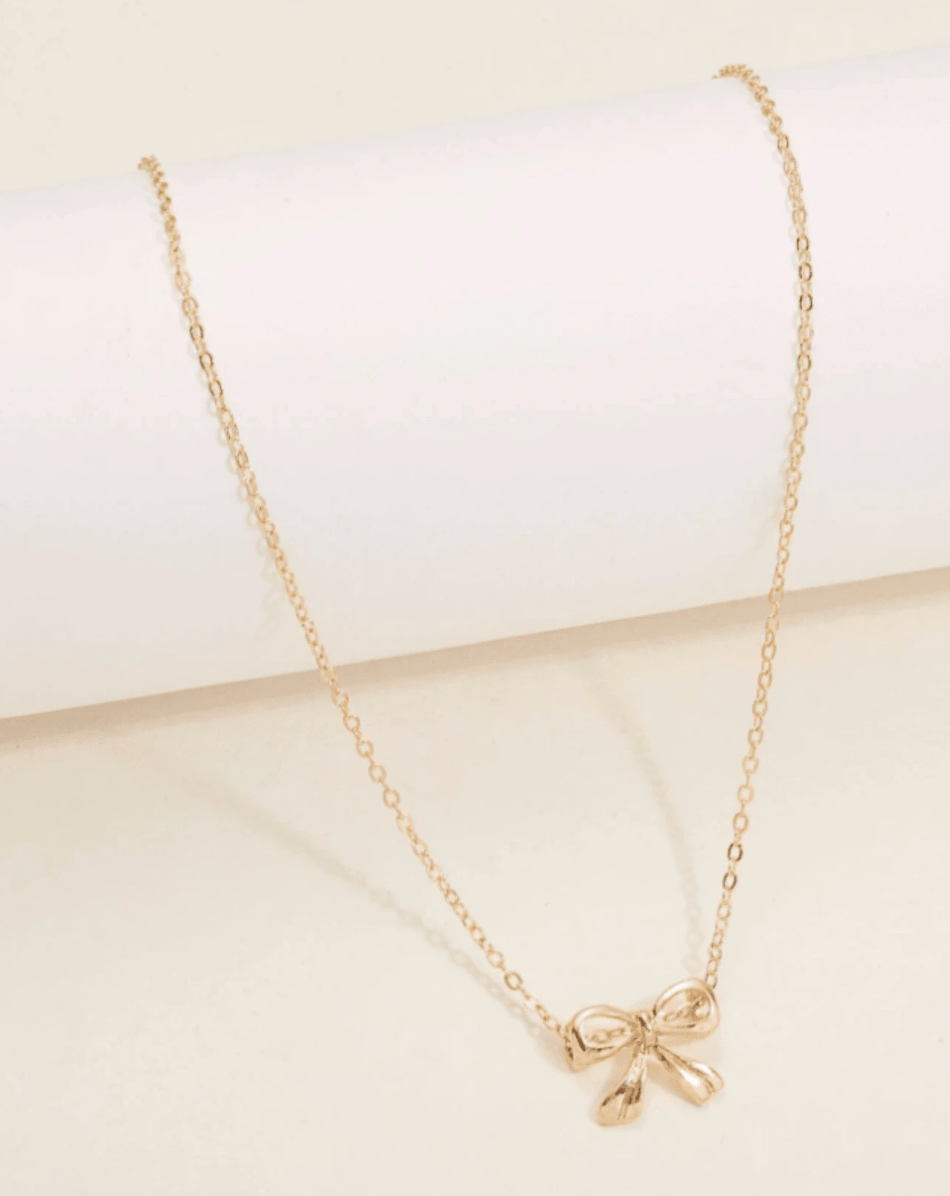 Dainty Bow Necklace