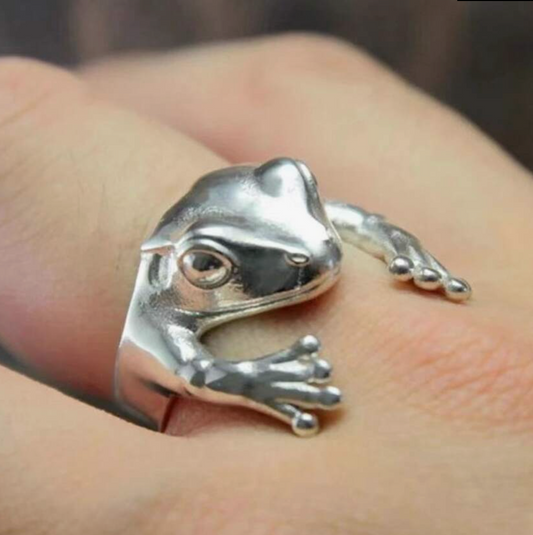 Silver Frog Ring