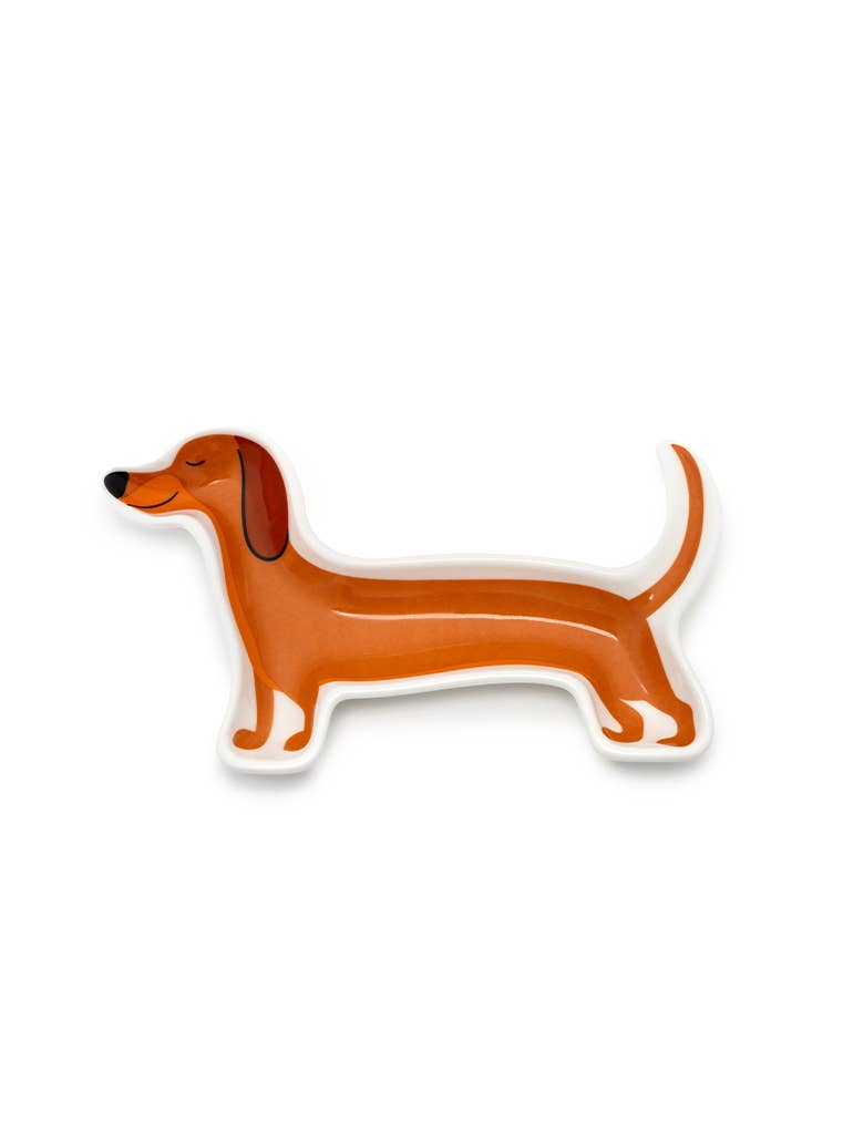 Dachshund Ceramic Trinket & Jewelry Tray