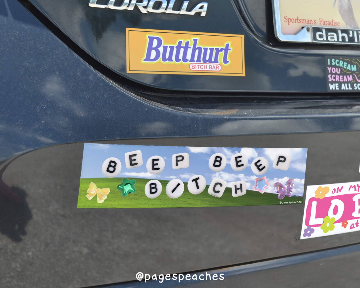 "Beep Beep Bitch" Bumper Sticker Magnet