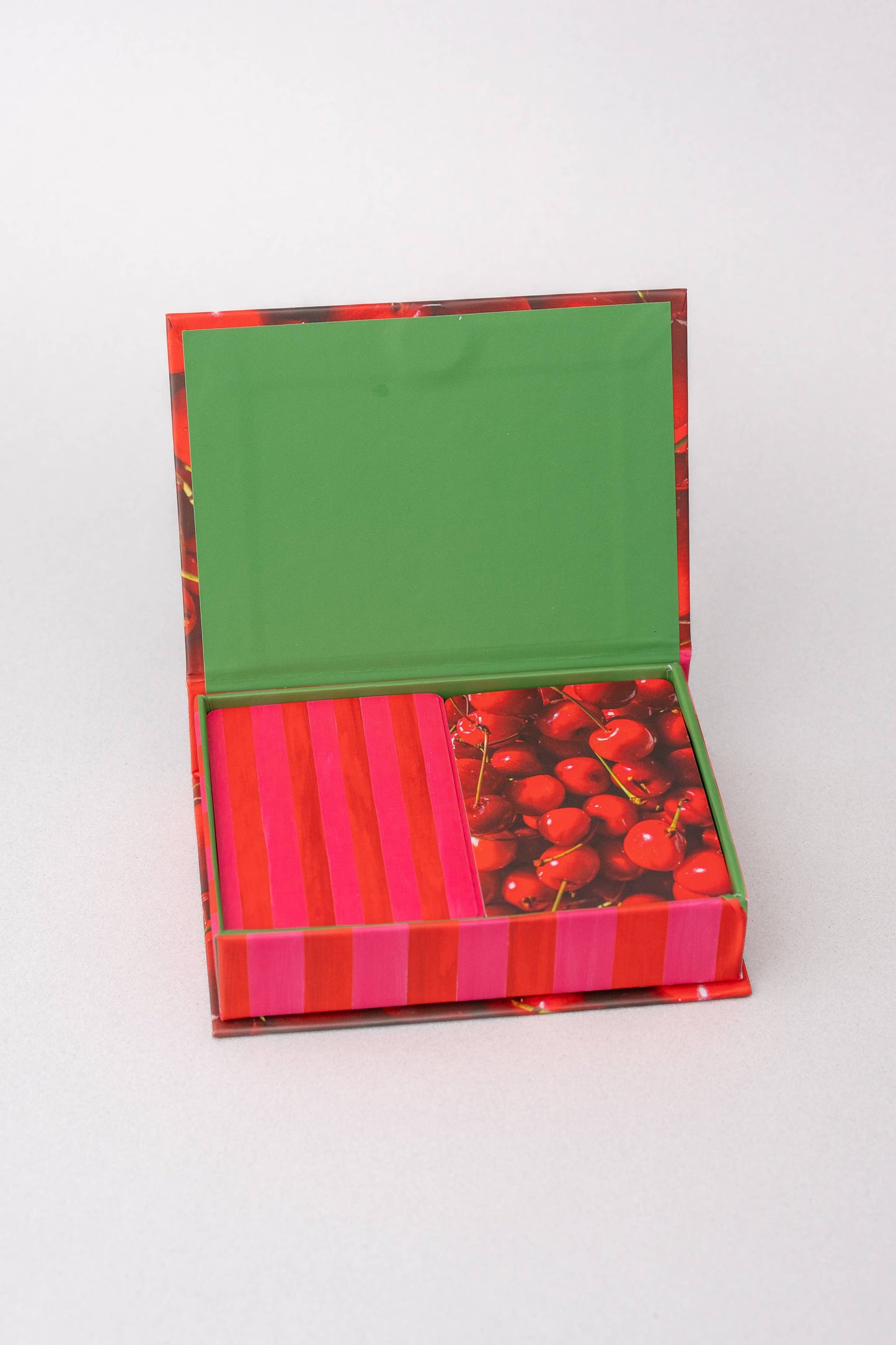 Cherry Stripe Playing Card Set