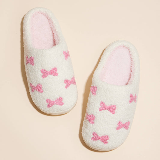 Little Pink Bow Home Slippers