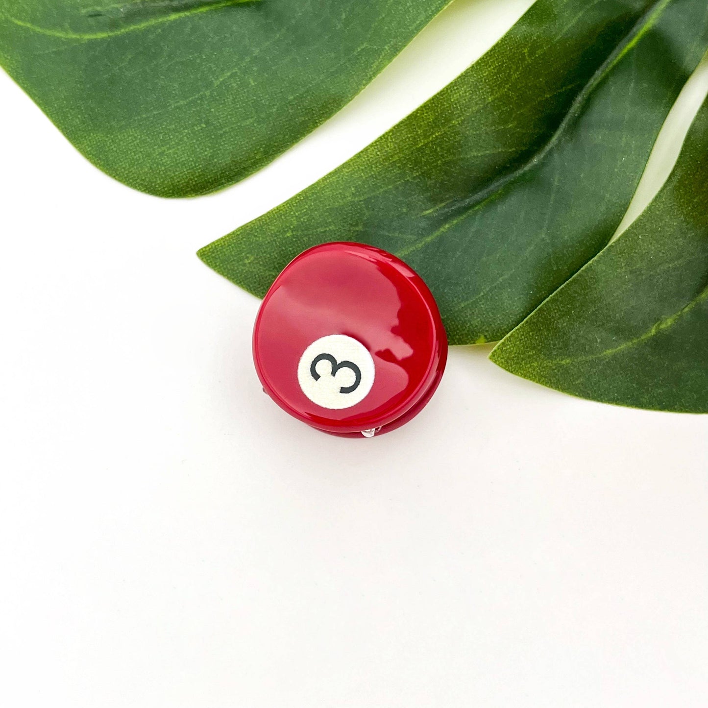 Mini Billiard Ball Acetate Claw Clip