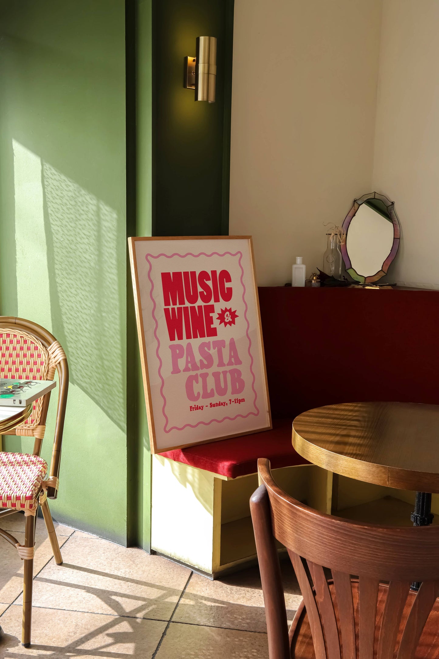 Music, Wine + Pasta Club Print