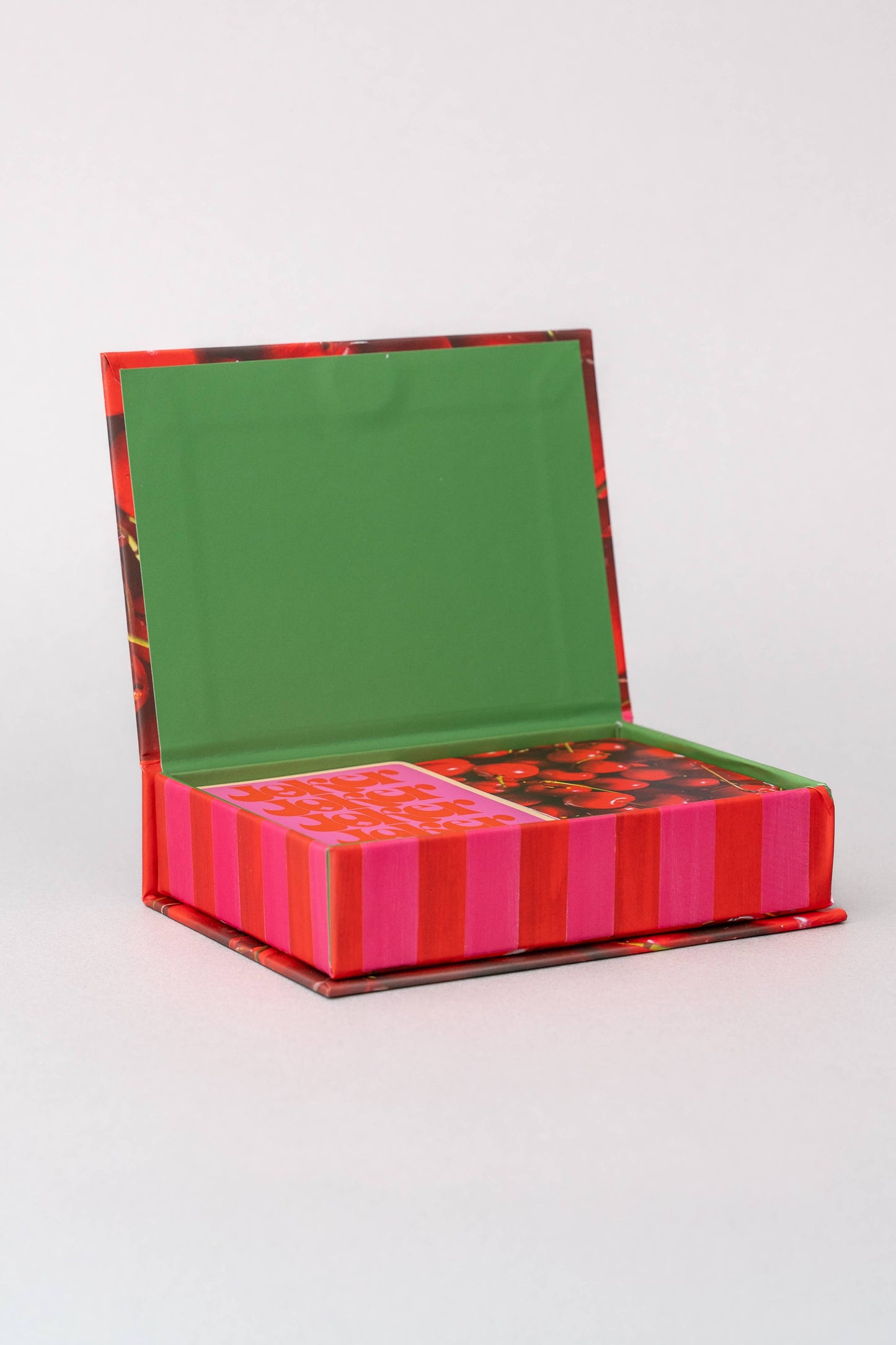 Cherry Stripe Playing Card Set