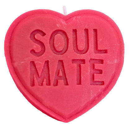 Soul Mate Heart-Shaped Candle: Pastel Pink