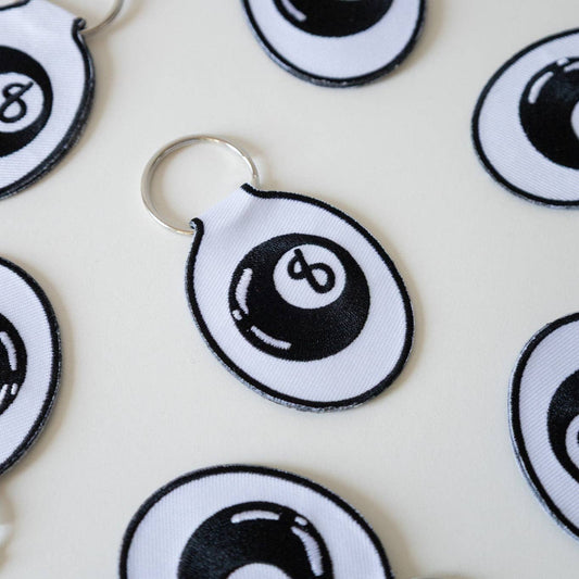 Magic 8 Ball Embroidered Keychain