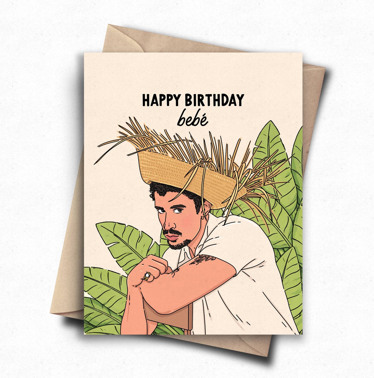 "Happy Birthday Bebe" Bad Bunny Greeting Card