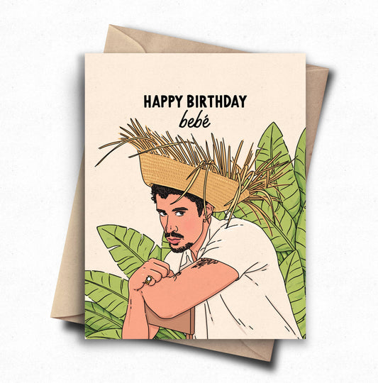 "Happy Birthday Bebe" Bad Bunny Greeting Card