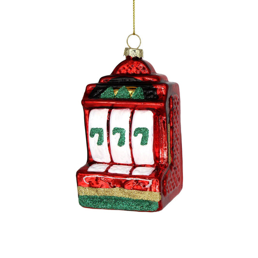 Hand-painted Slot Machine Christmas Ornament