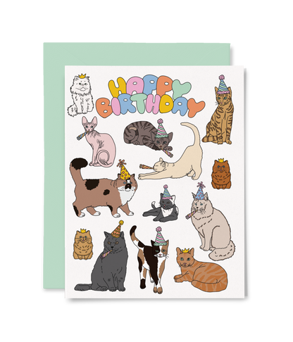 Cats Happy Birthday Card