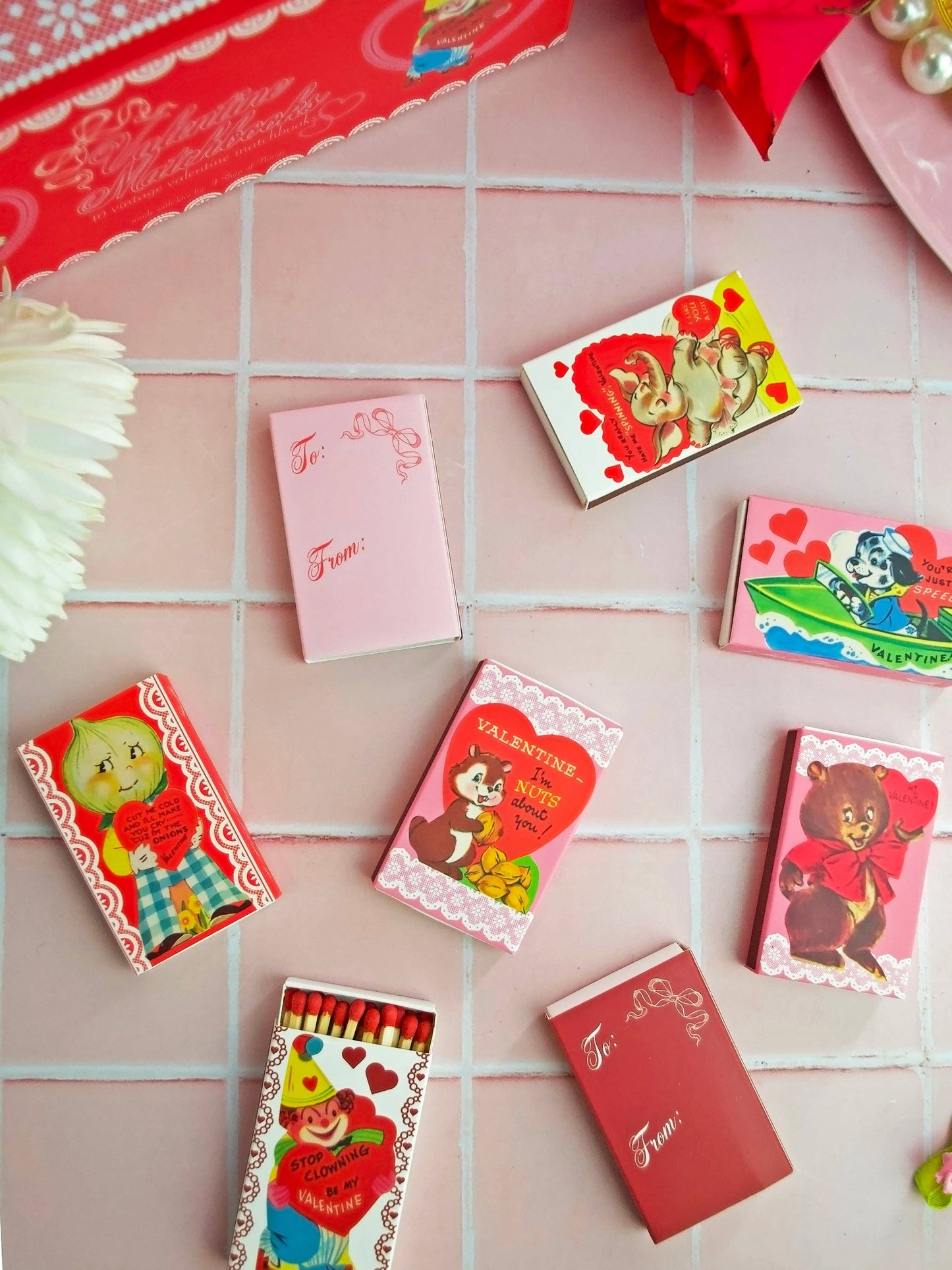 Vintage Valentine's Day Matches