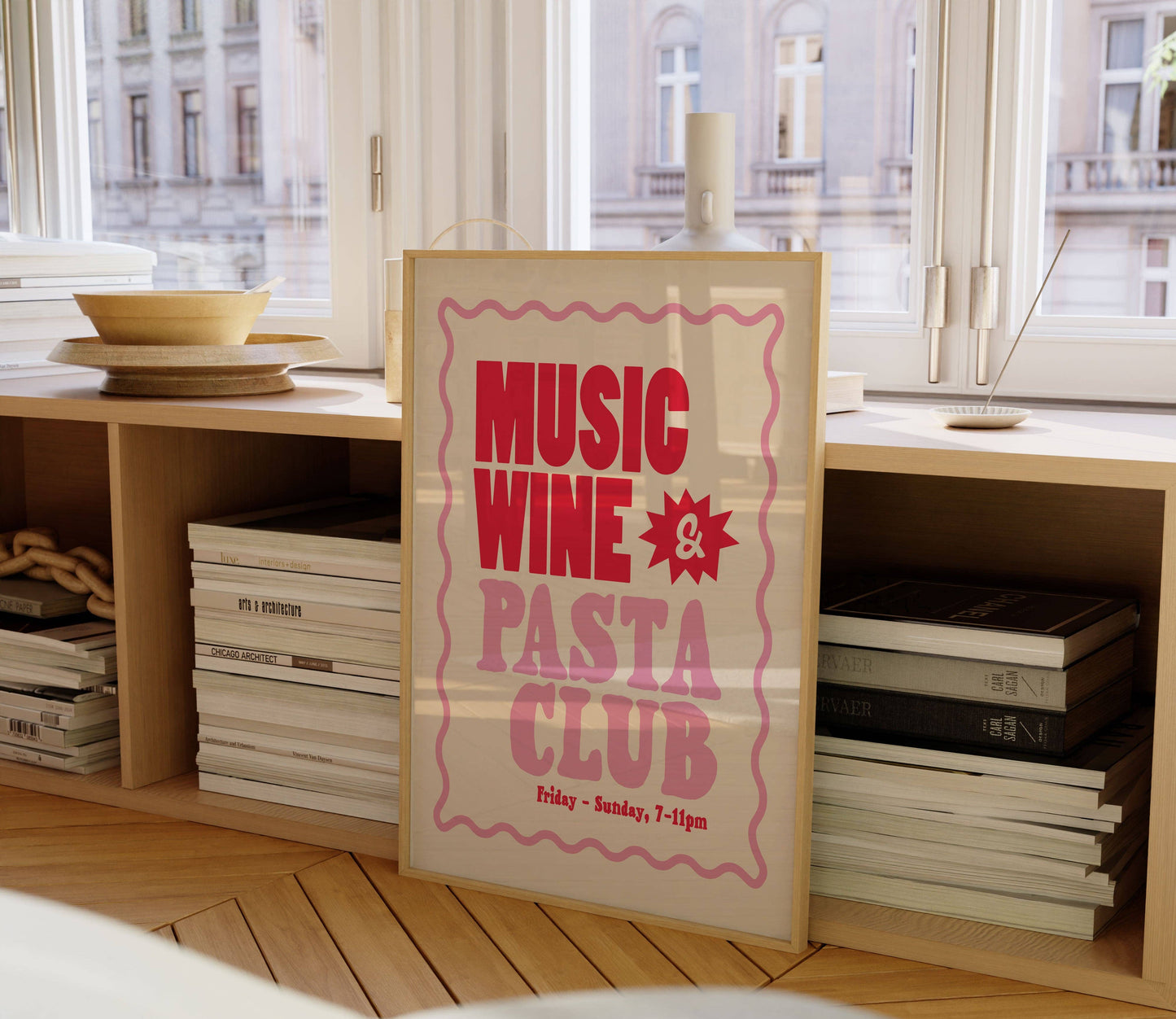 Music, Wine + Pasta Club Print