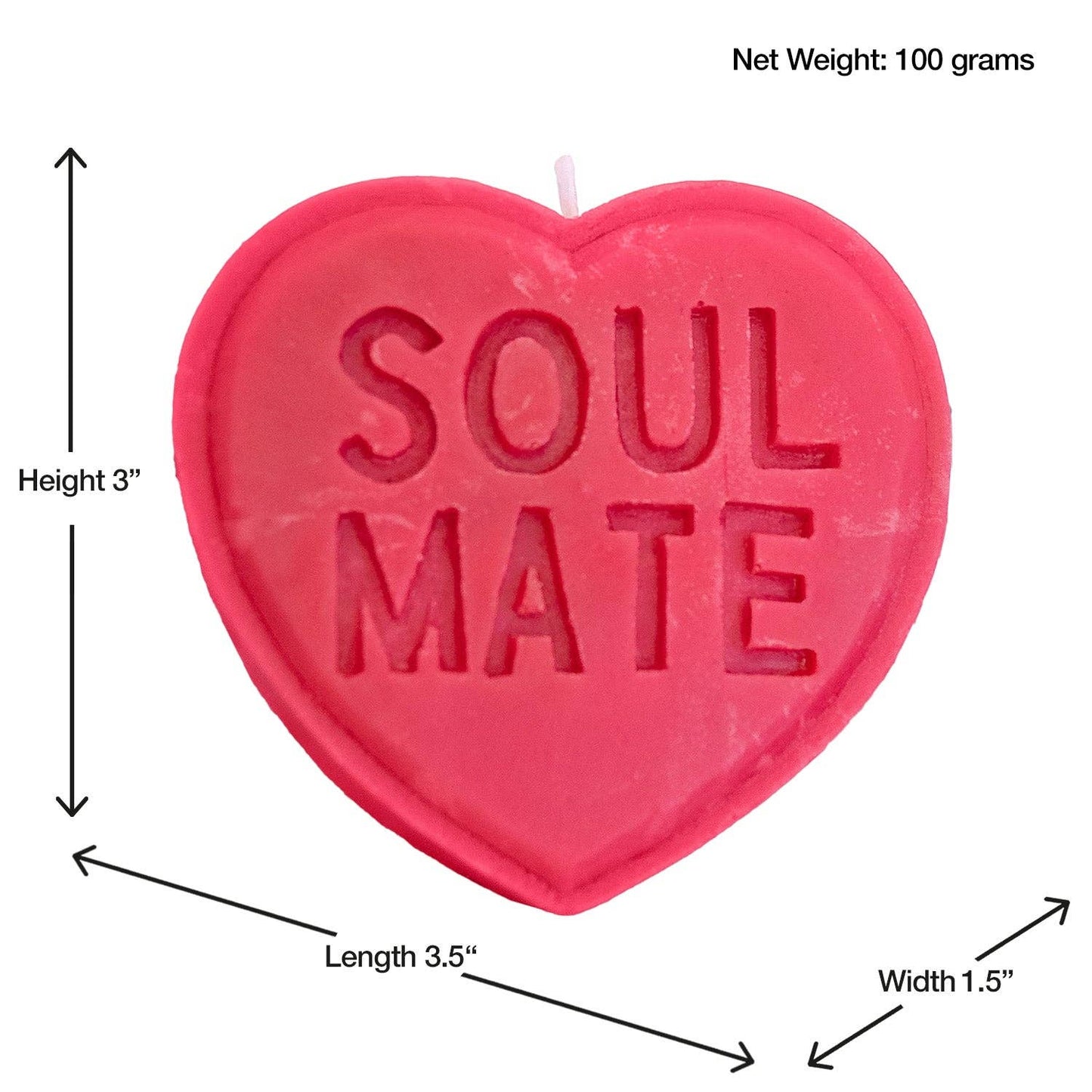 Soul Mate Heart-Shaped Candle: Pastel Pink